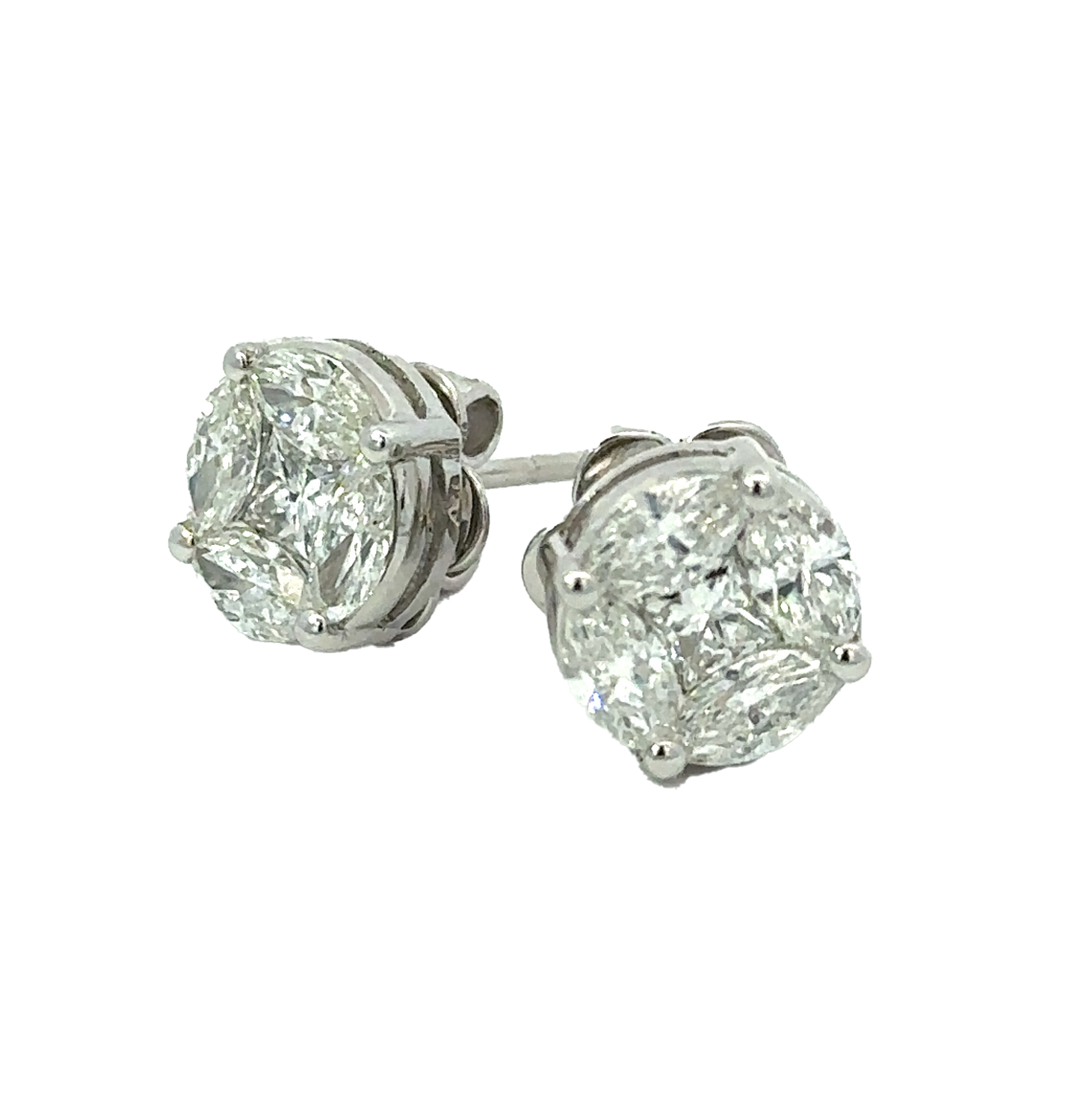 2.50ct Look Illusion Studs
