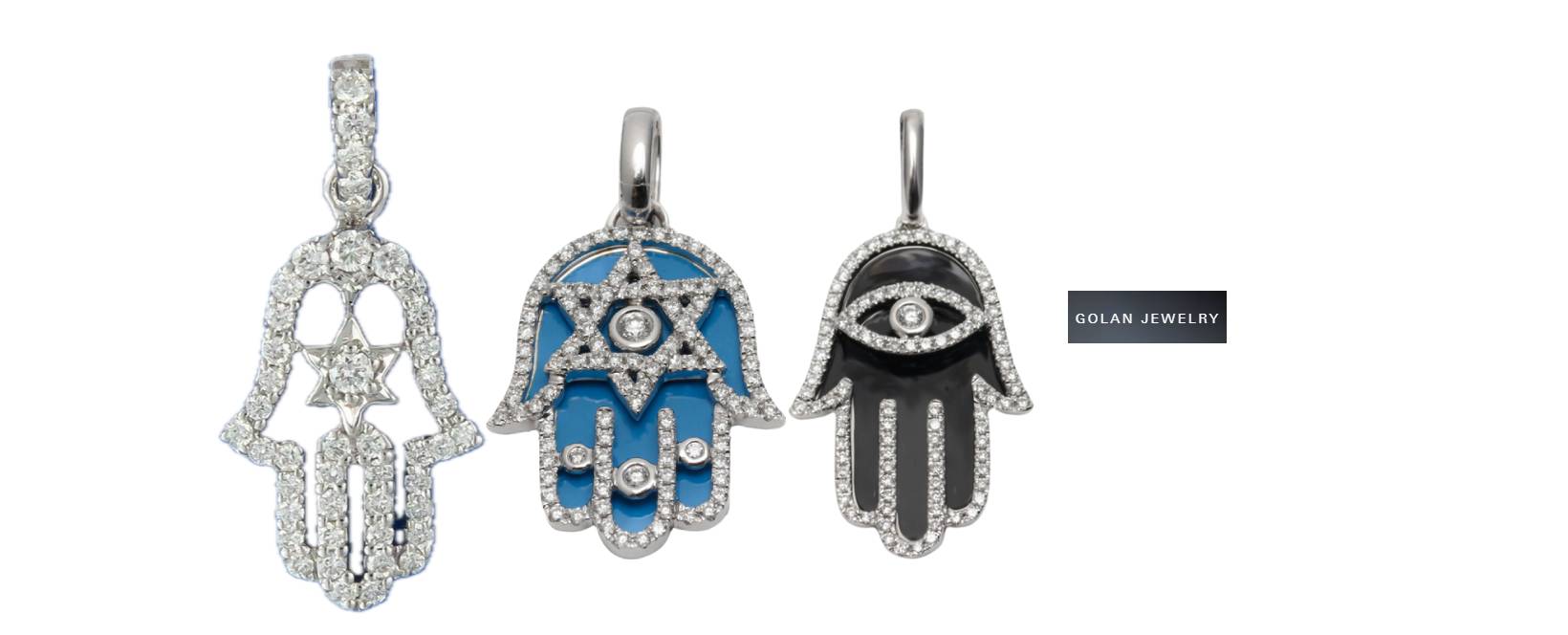 Diamond Hamsa Pendant