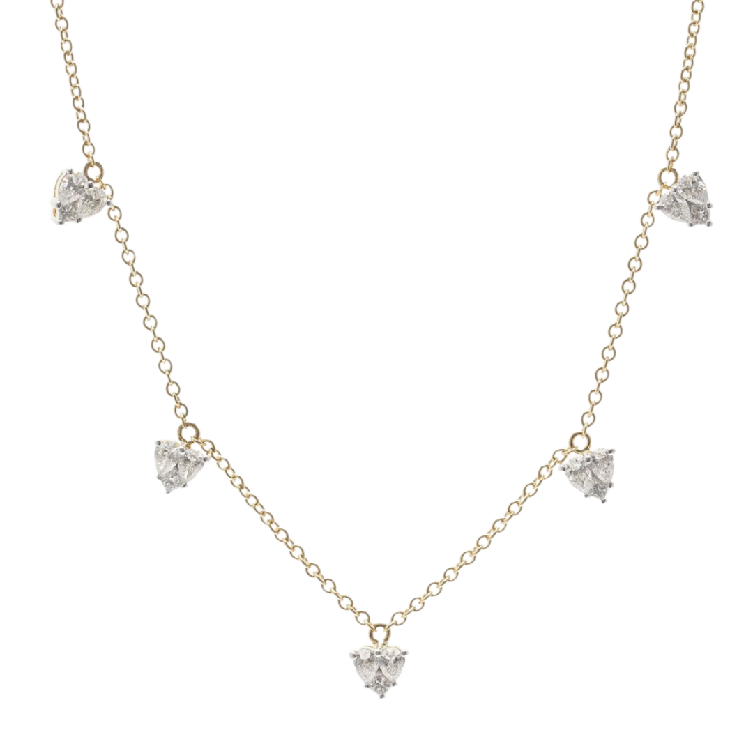 Diamond Heart Shape Illusion Necklace