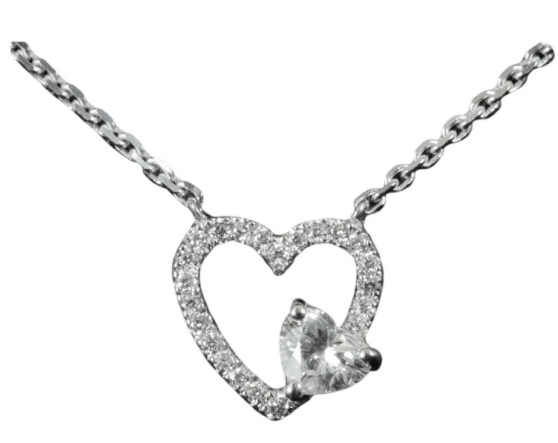 2 HEART DIAMOND NECKLACE