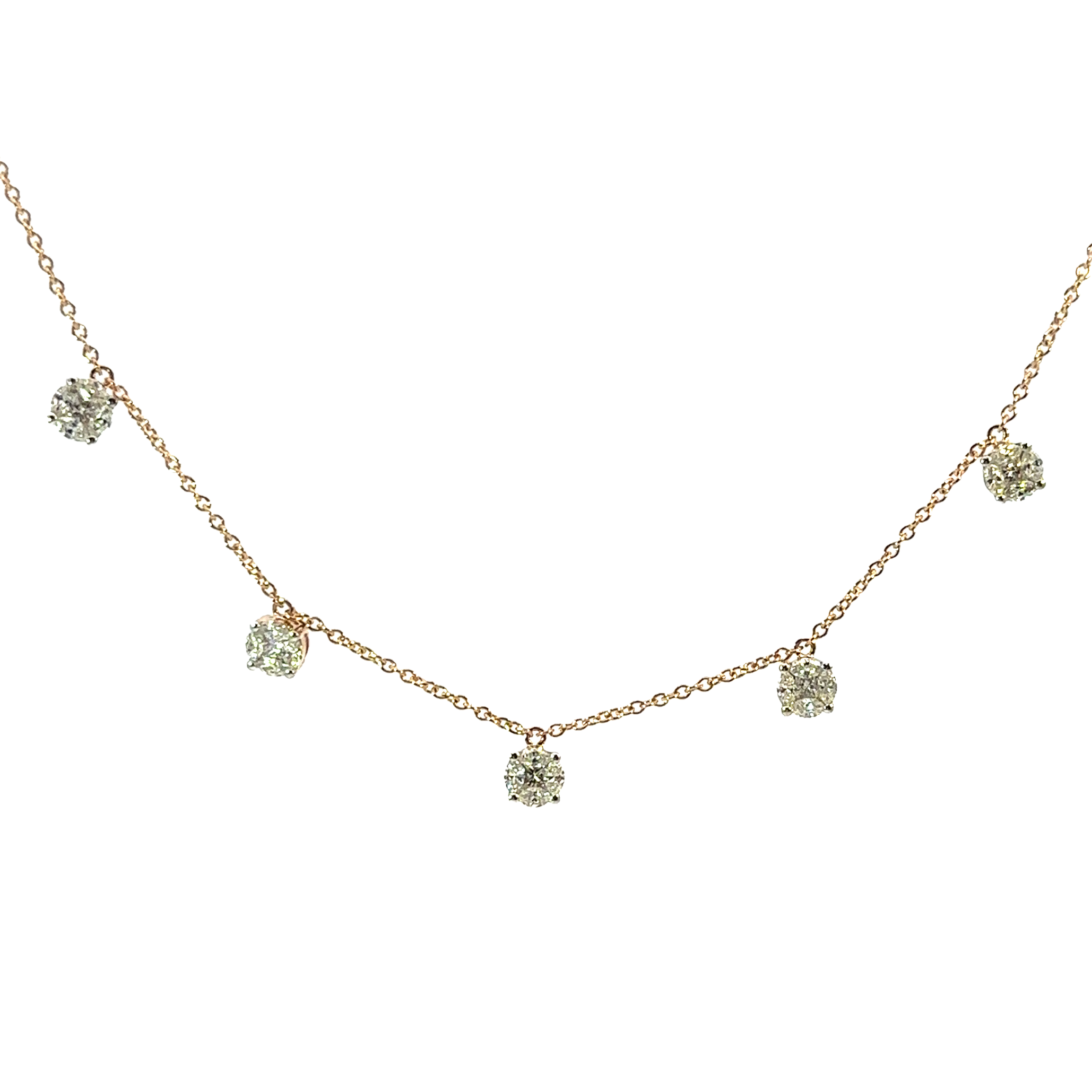 Diamond Illusion Dangling Necklance