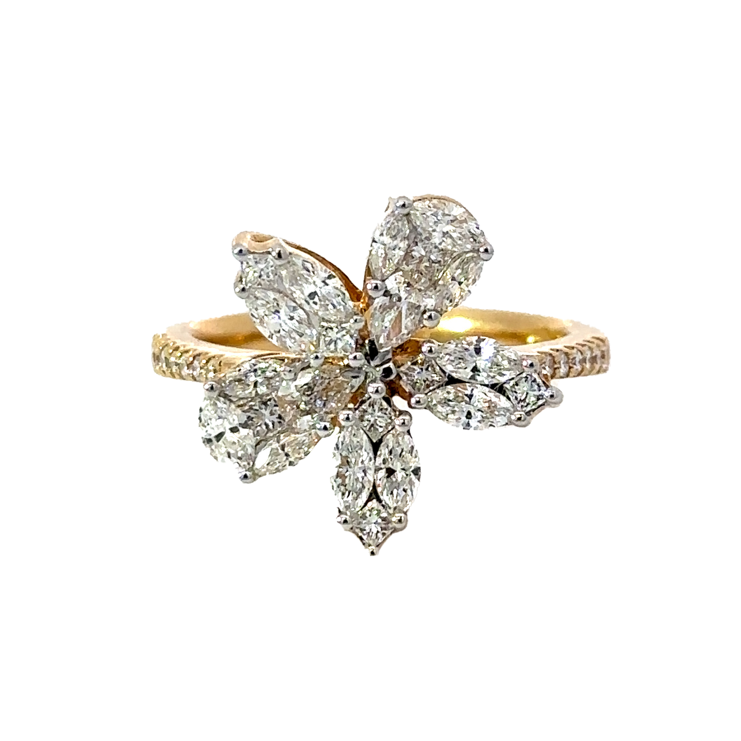 Diamond Flower Ring