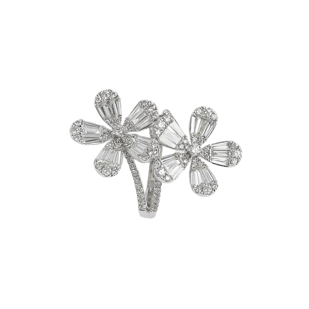 Blossom of Radiance Diamond Flower Ring